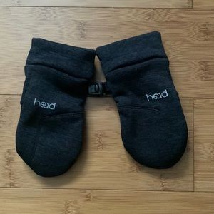 Baby / toddler black mittens